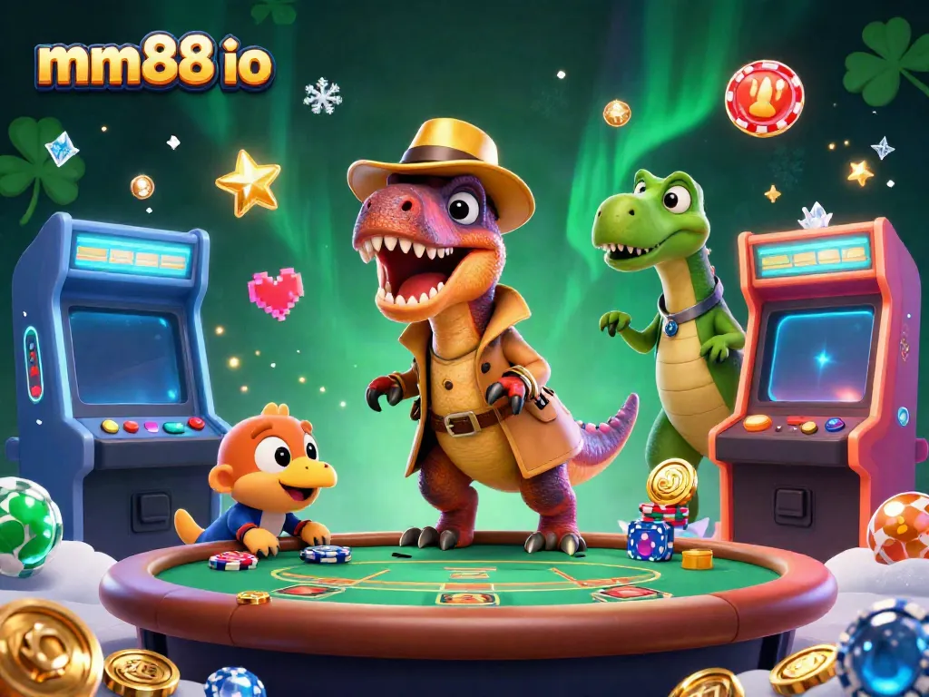 Engage in thrilling gameplay with mm88 io as the velociraptor card counter sneaks chips at a blackjack table.