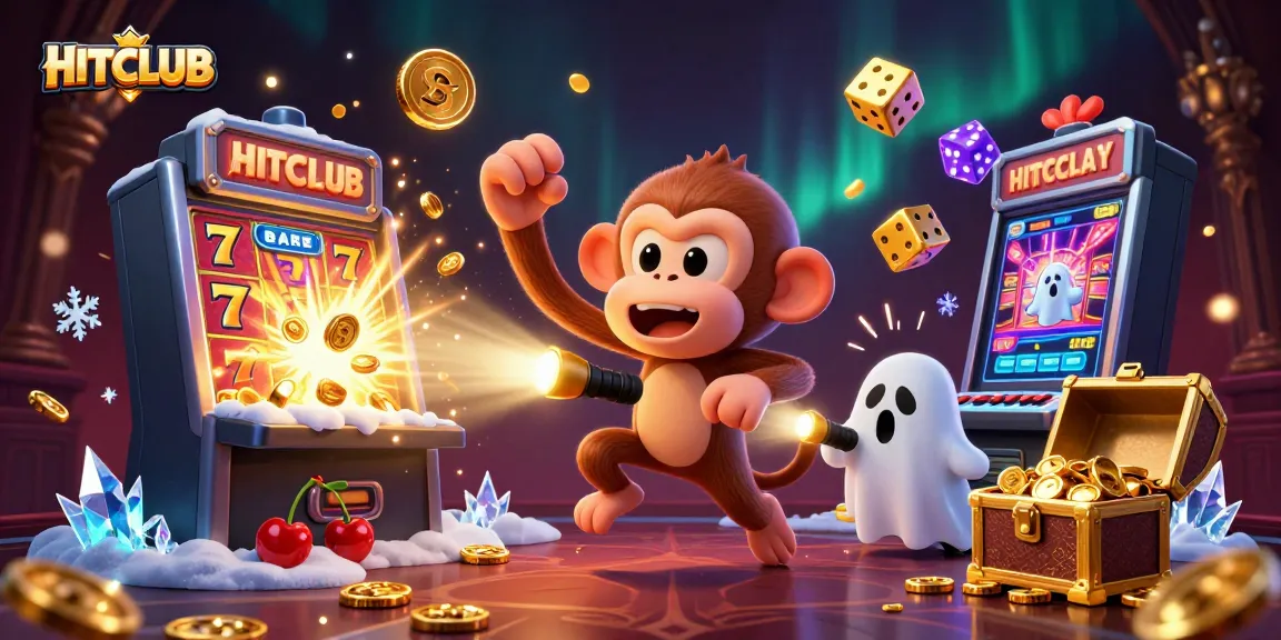 Experience HITCLUB's exciting jackpot moments with a lively haunted casino scene.