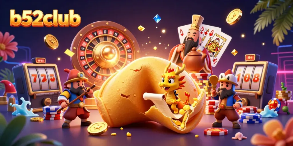 Engage in b52club's thrilling games with vibrant characters and sparkling rewards.